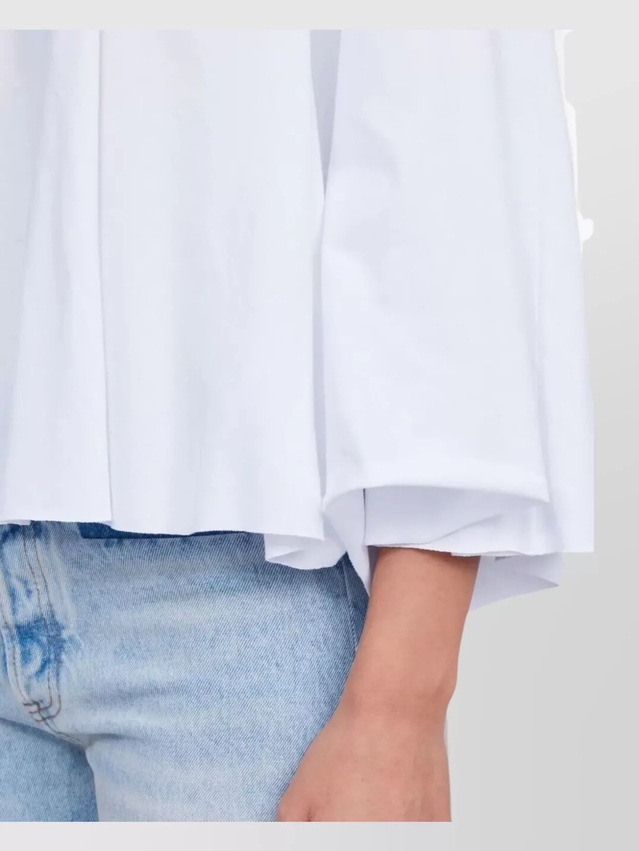 Mm6 Maison Margiela Draped Sleeve Flowy Round Neck Top
