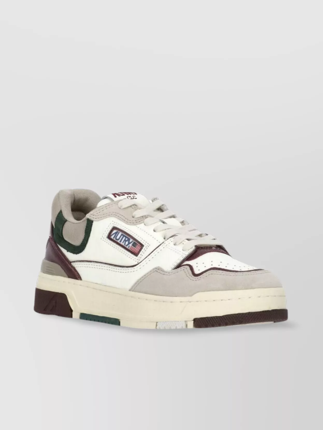 Autry Low Top Leather Sneakers With Raised Sole In Multi
