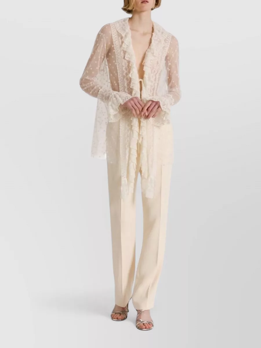 Alberta Ferretti Tulle Bodysuit