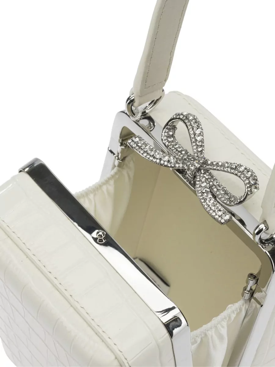 Self-Portrait Diamante Micro Leather Mini Bag