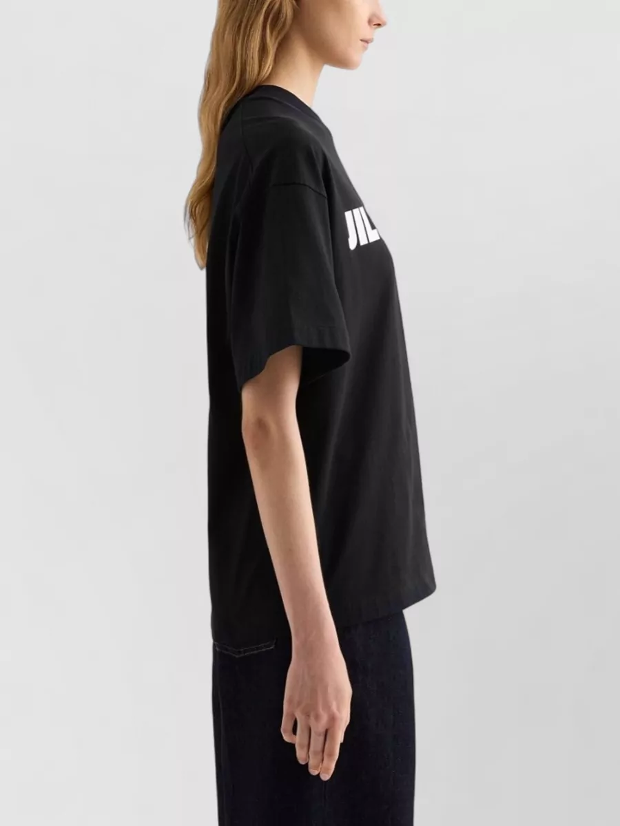 Jil Sander Cotton Logo T Shirt Crew Neck