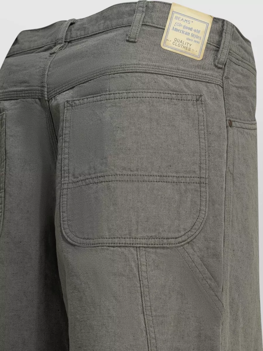 Beams Plus Cotton Linen Straight-Leg Trousers