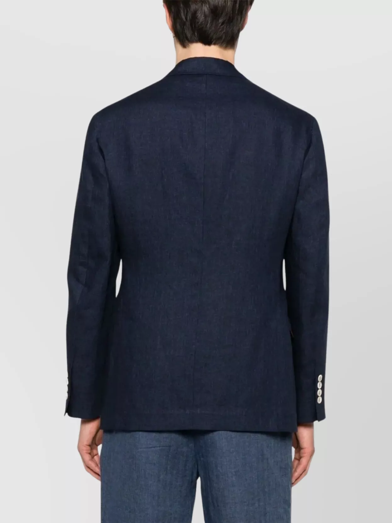 Brunello Cucinelli Single-breasted Deconstructed Jacket Flap Pockets In Blue