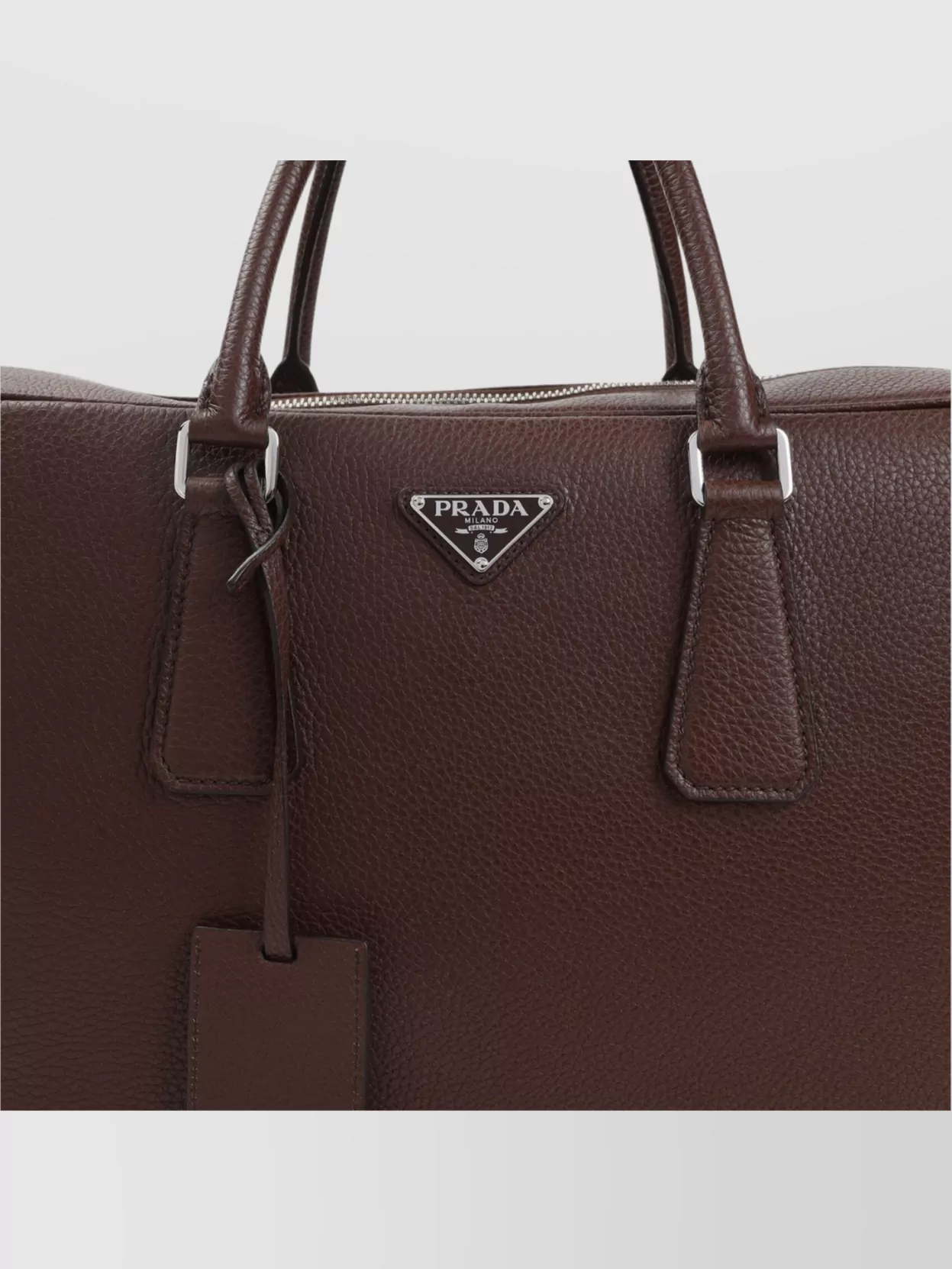 Prada Grained Leather Tote Bag