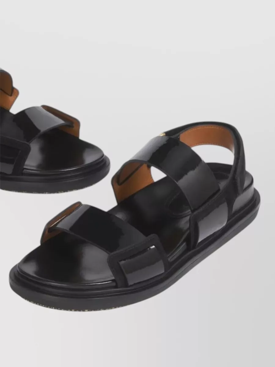 Marni Leather Double Strap Flat Sole Sandals