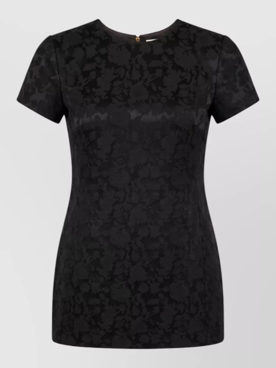 Saint Laurent Silk floral-jacquard mini dress