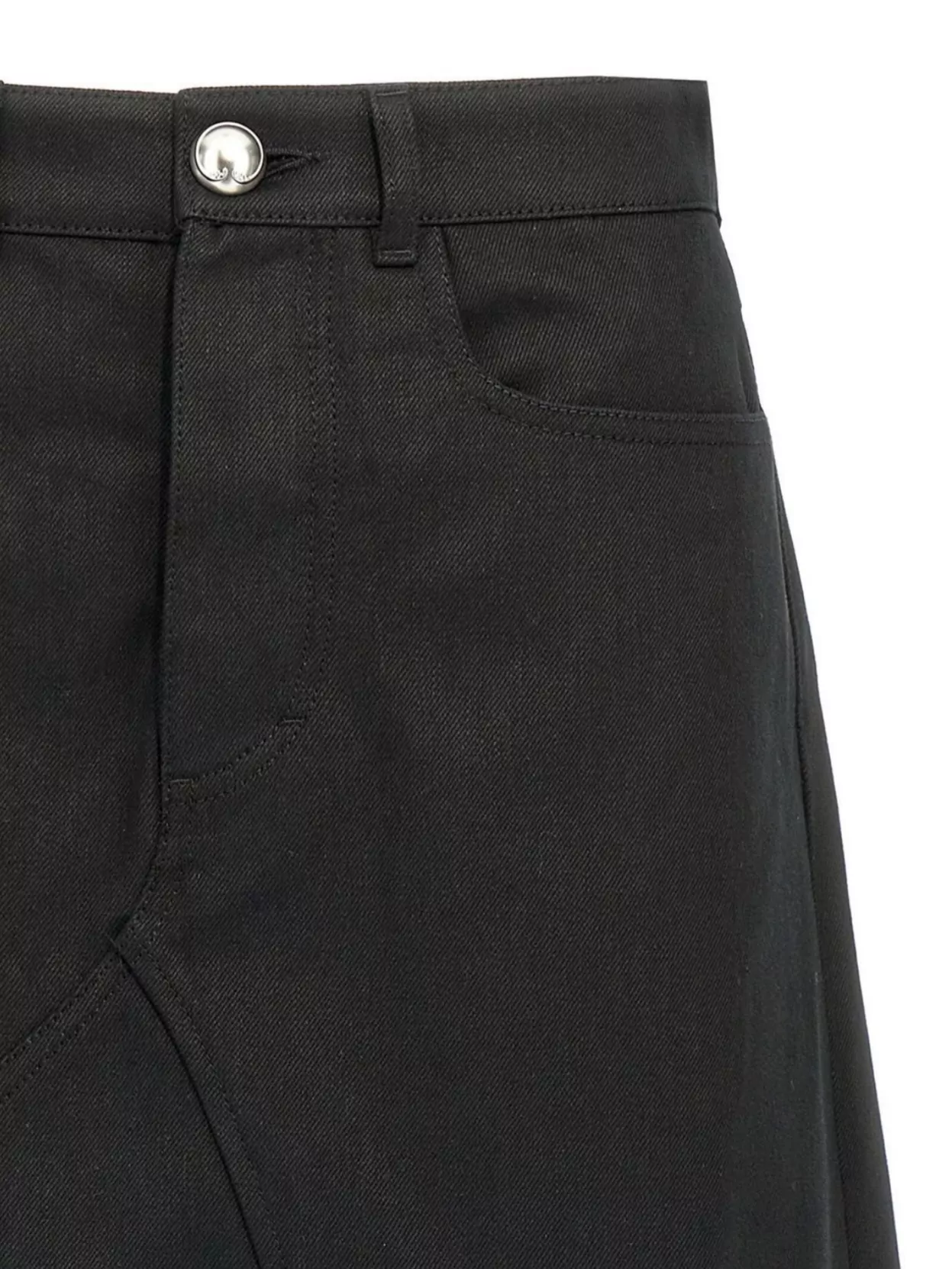Jil Sander High Waist Slit Hem Pocket Loops Detailing