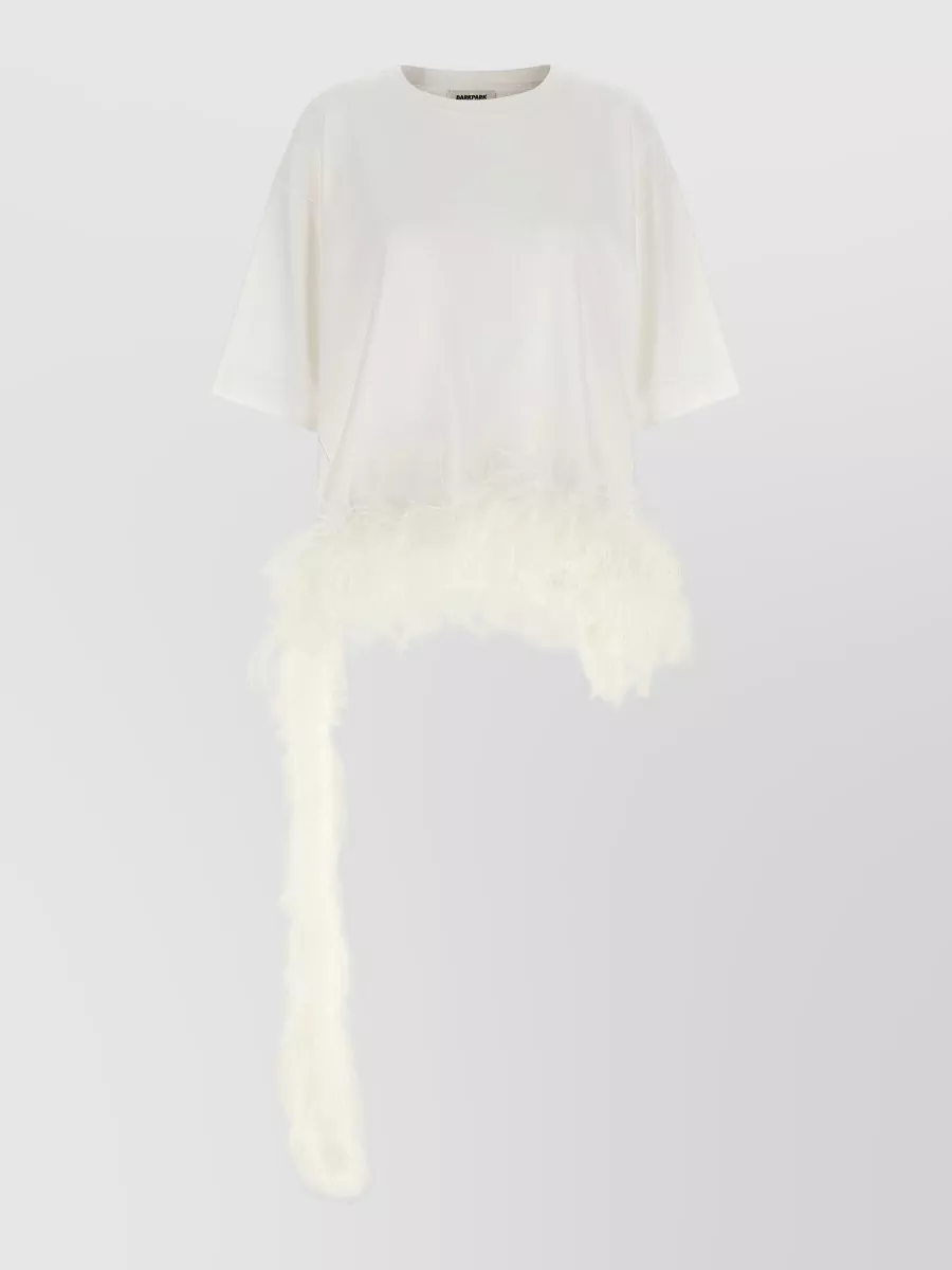 Darkpark cotton oversized feather t-shirt