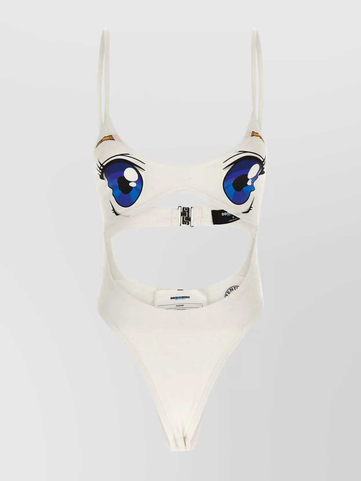 Dsquared2 Better Swim Bodysuit Eye Motif In Multi
