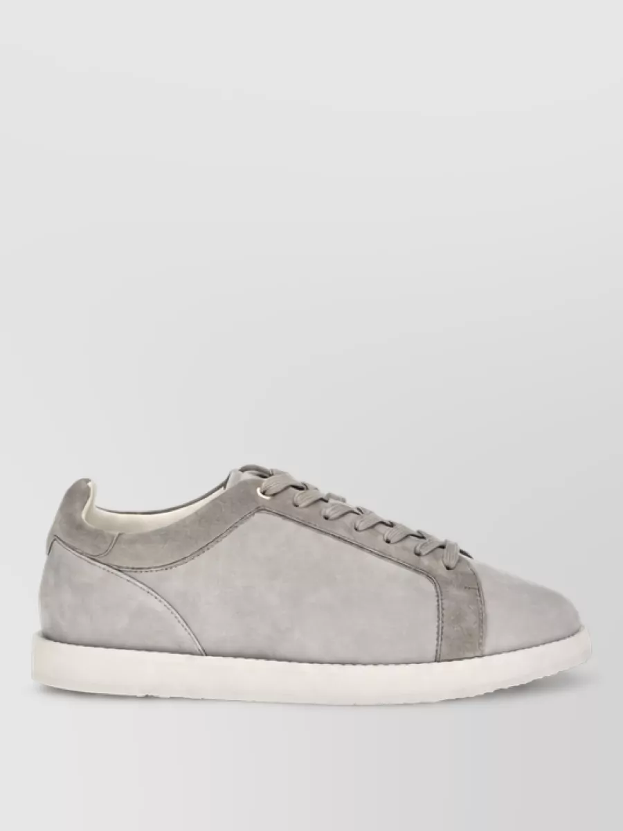 Brunello Cucinelli Suede Leather Low Top Sneakers
