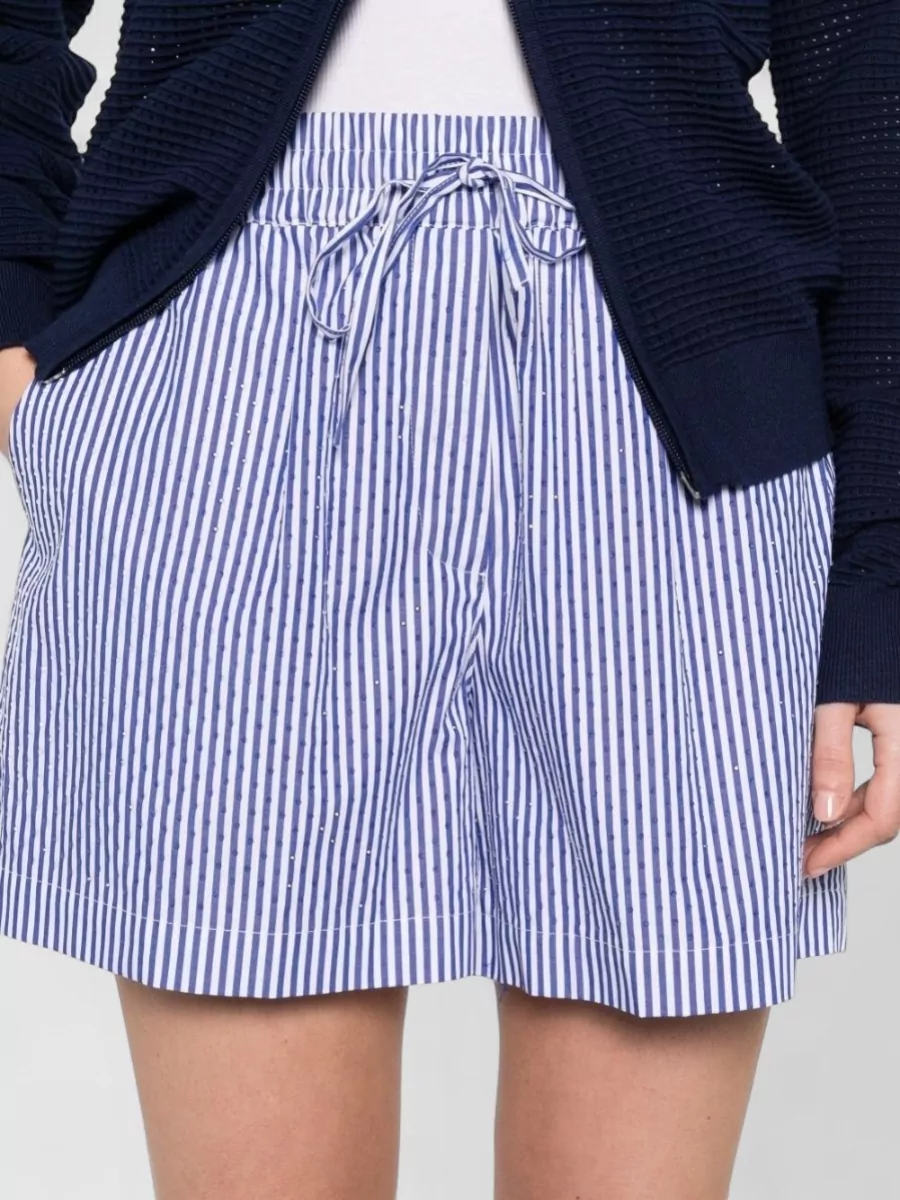 Parosh Striped Cotton Shorts