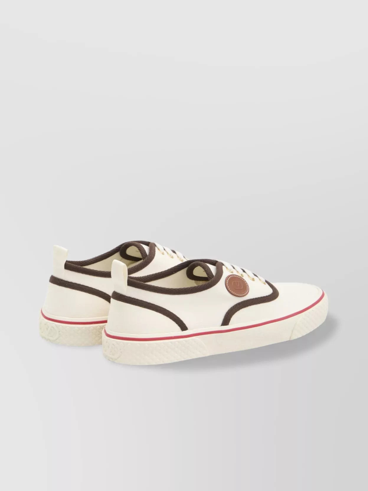 Valentino Garavani Nojoke Canvas Sneakers Leather Imperfections