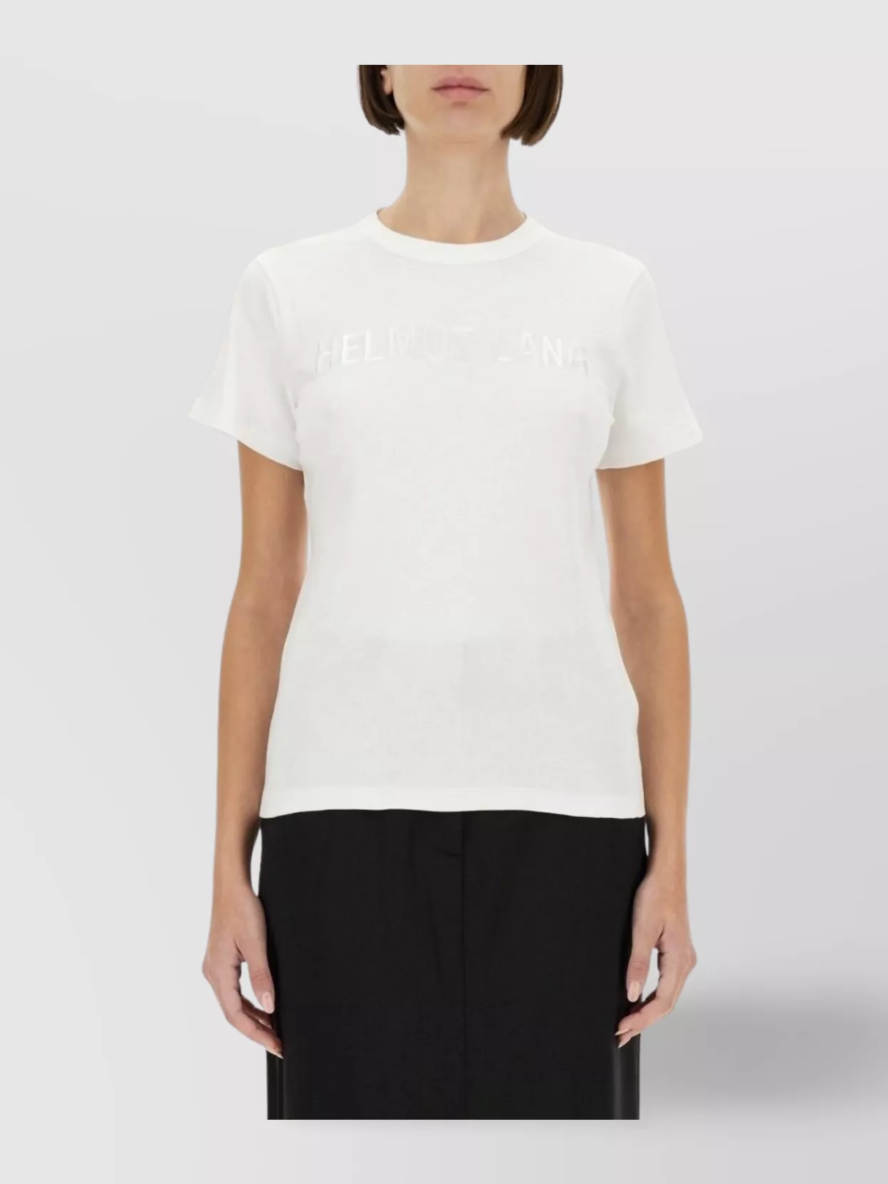 Helmut Lang Logo Crew Neck Slim Fit T-Shirt