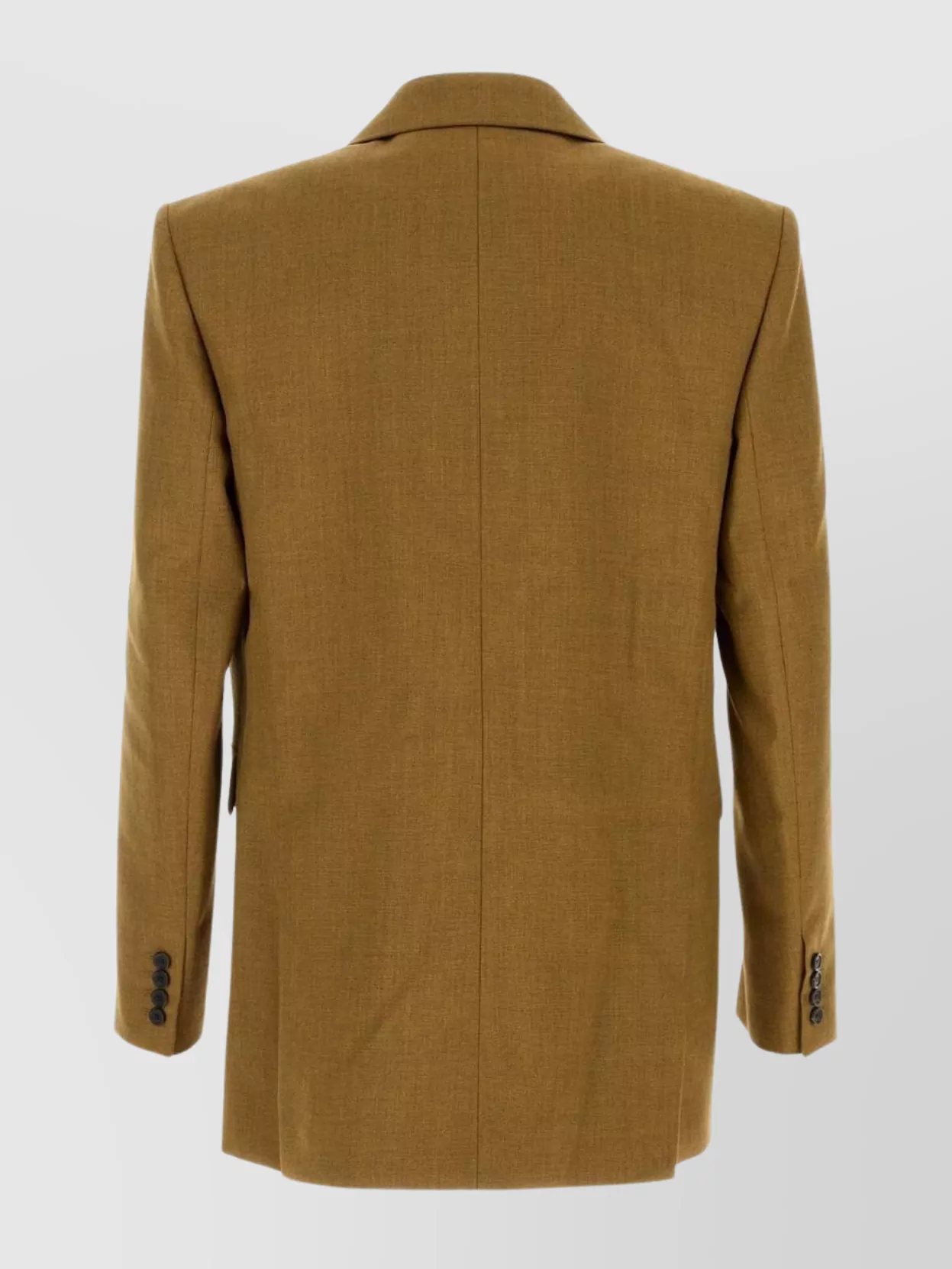 Saint Laurent Tailored Wool Blazer Featuring Peak Lapel In Brown
