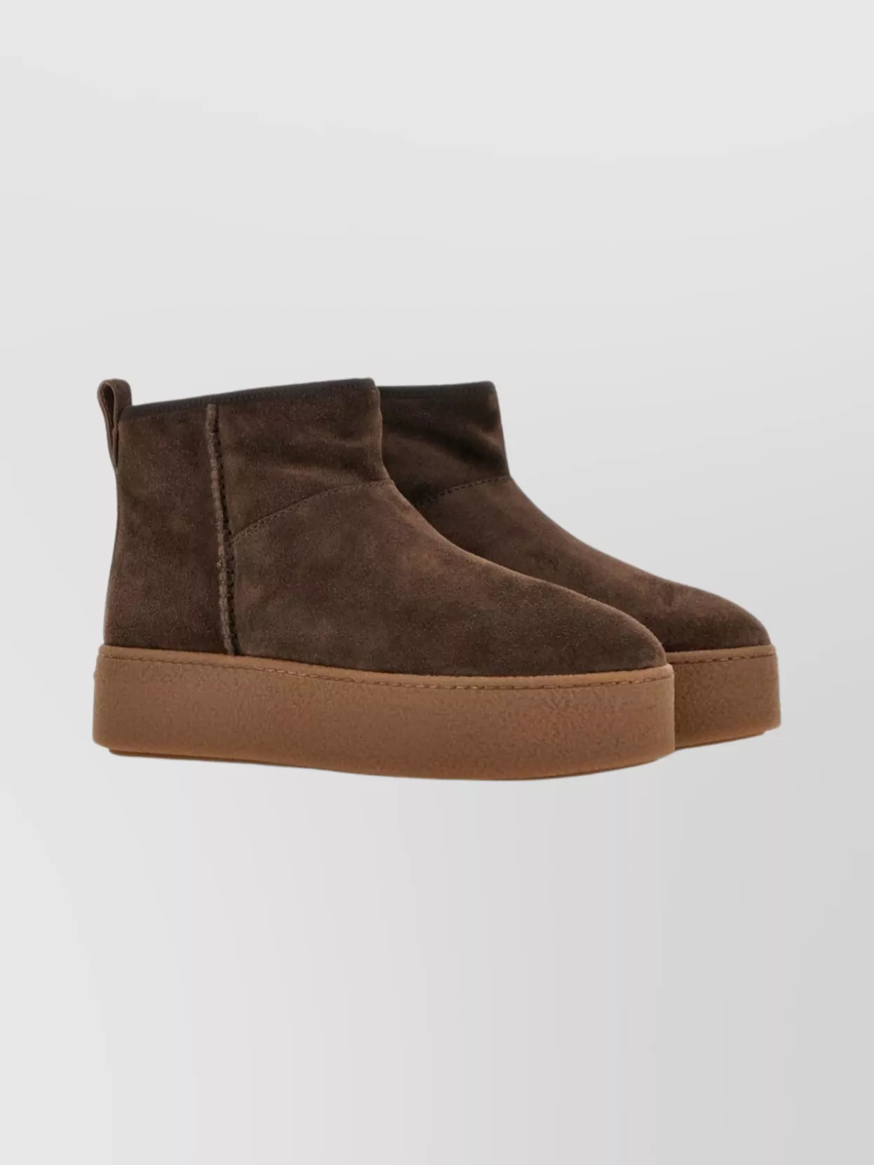 Hogan Ankle Height Platform Boots With Pull Tab
