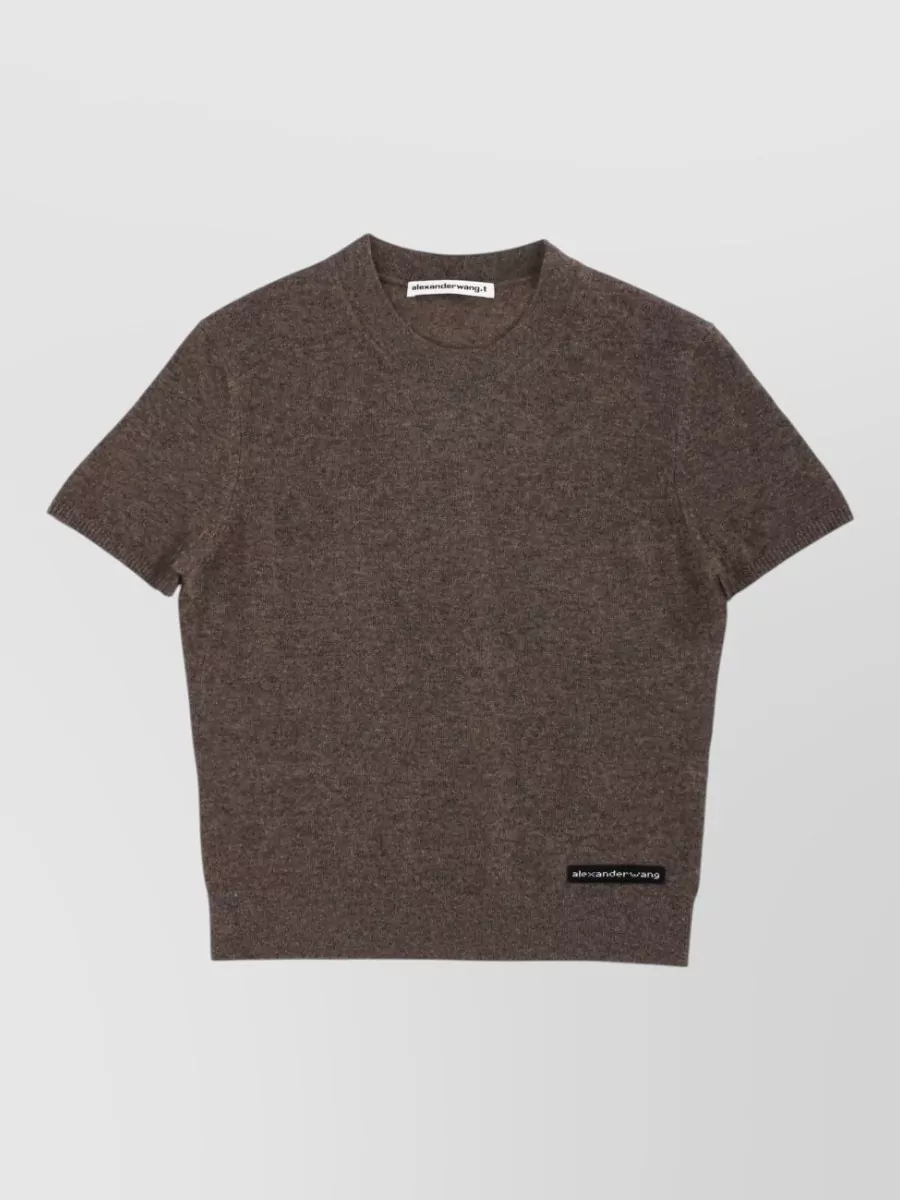 Alexander Wang logo-print knitted t-shirt