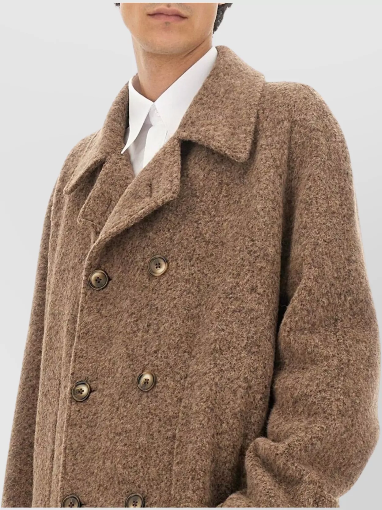 Dolce&Gabbana Long Double-Breasted Coat Notched Lapels