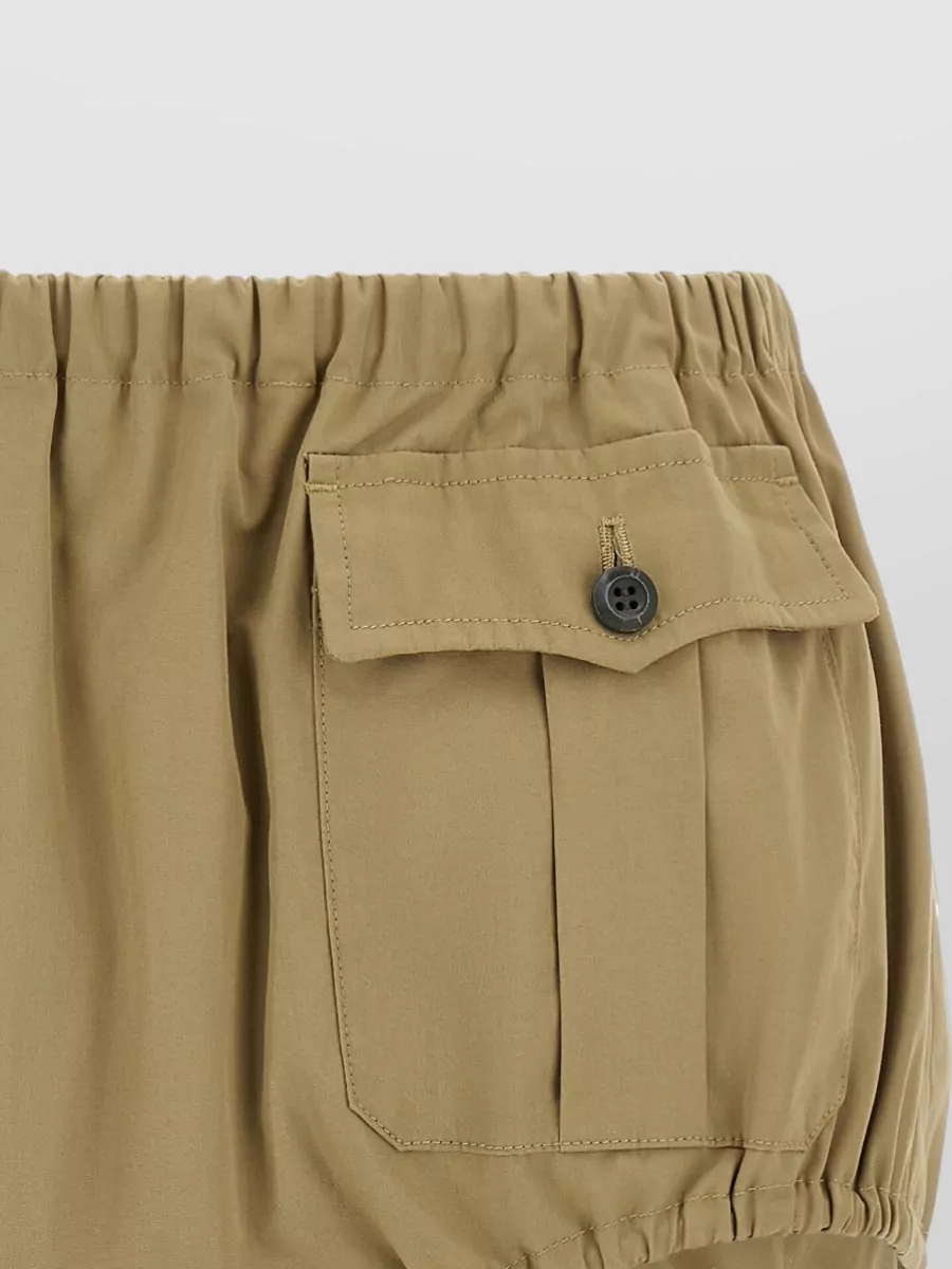 Prada High-Rise Poplin Culotte Shorts