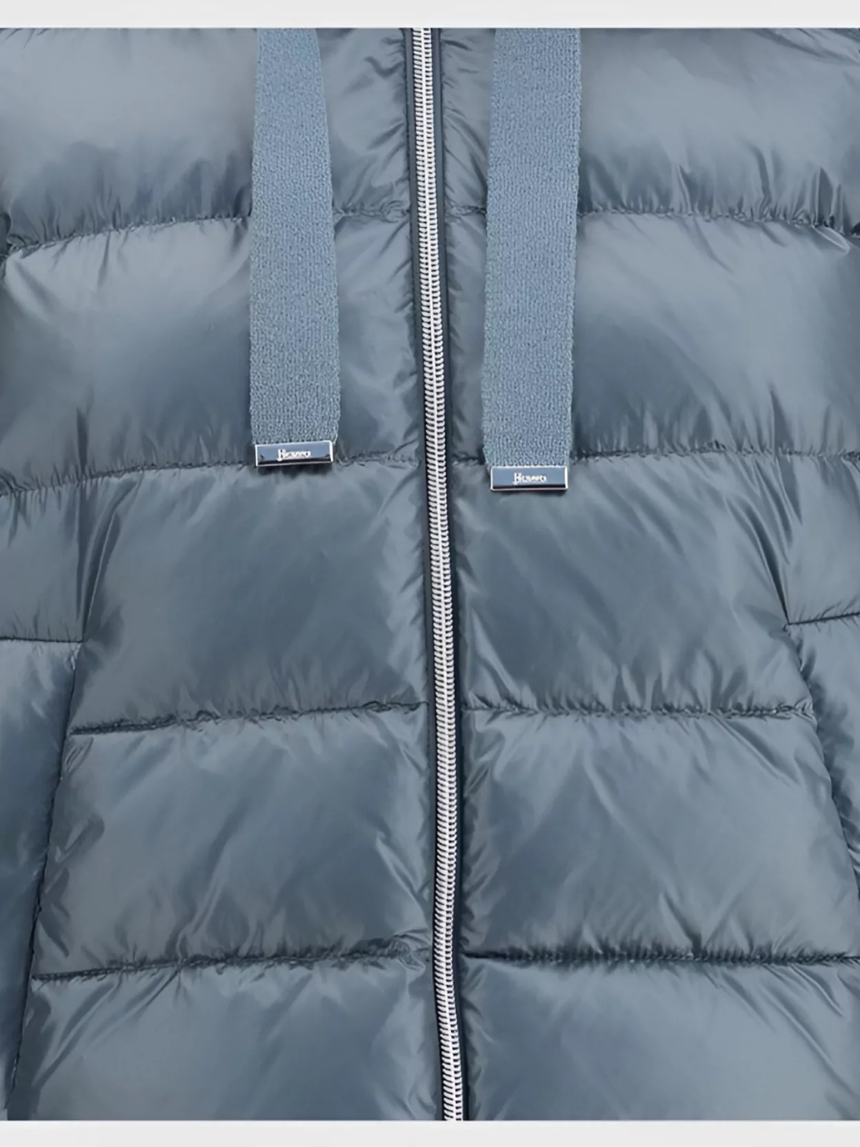 Herno Women Down Jacket With Wool Sleeves In Blue