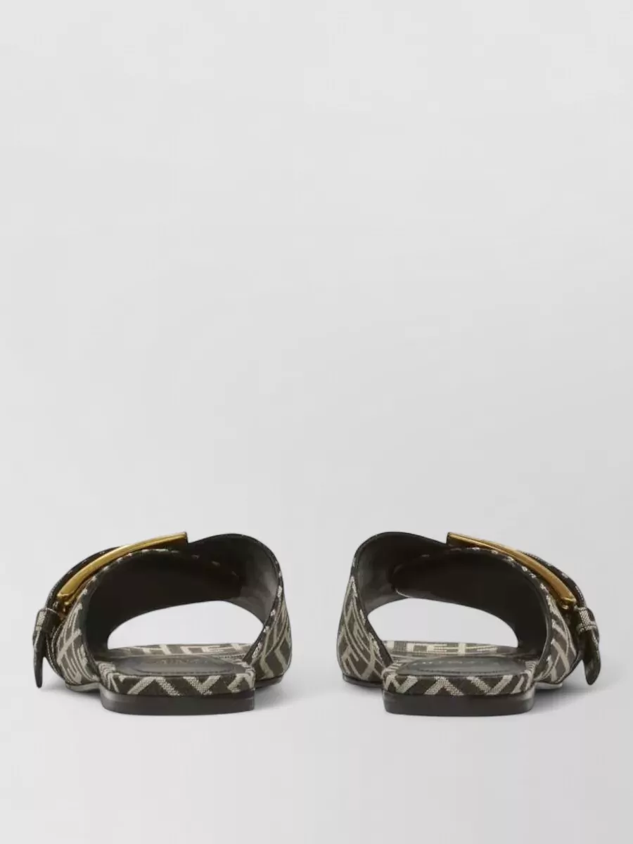 Balmain Monogram Jacquard Flat Sandals