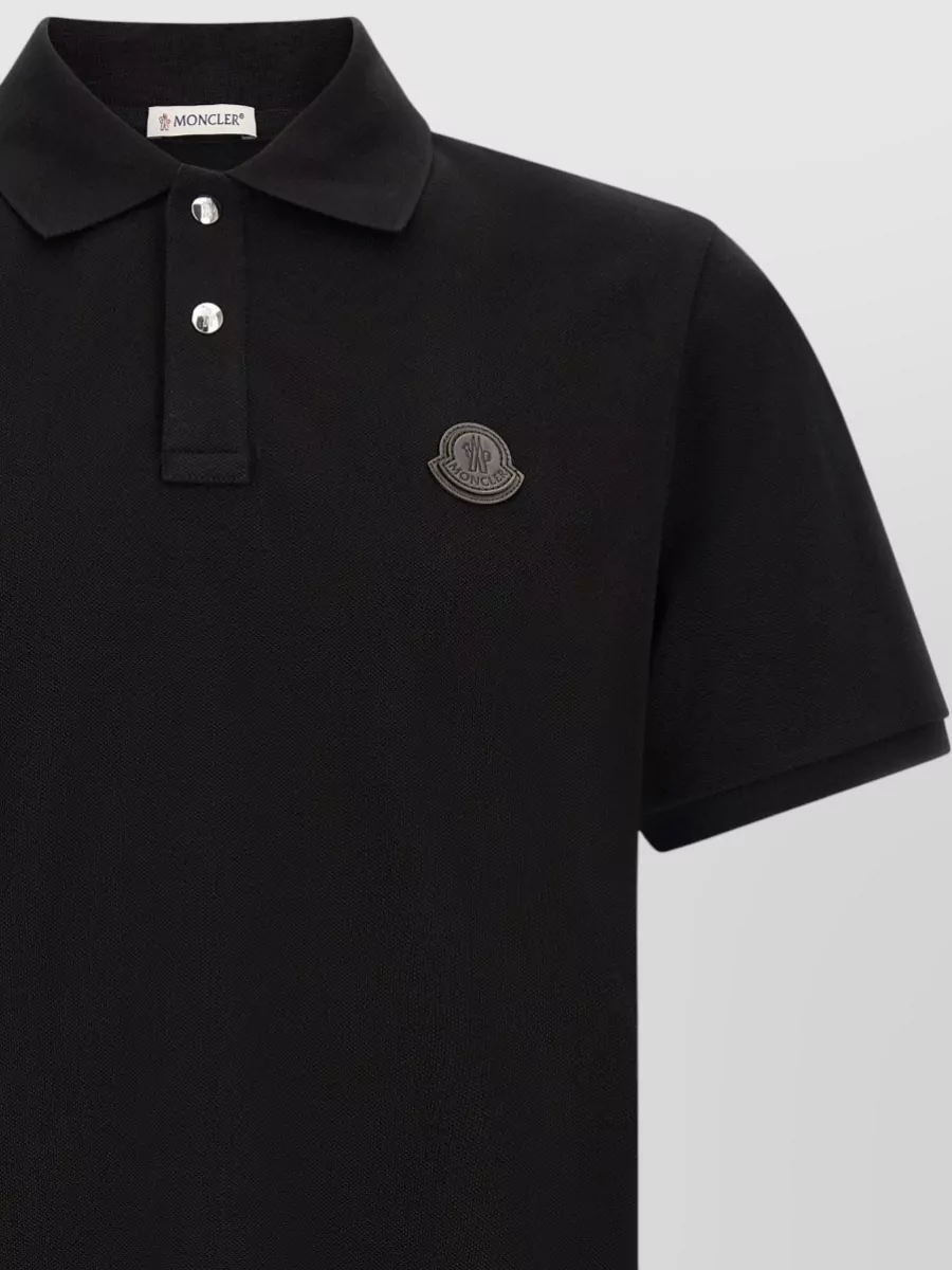 Moncler Piqué Short-Sleeve Polo Shirt