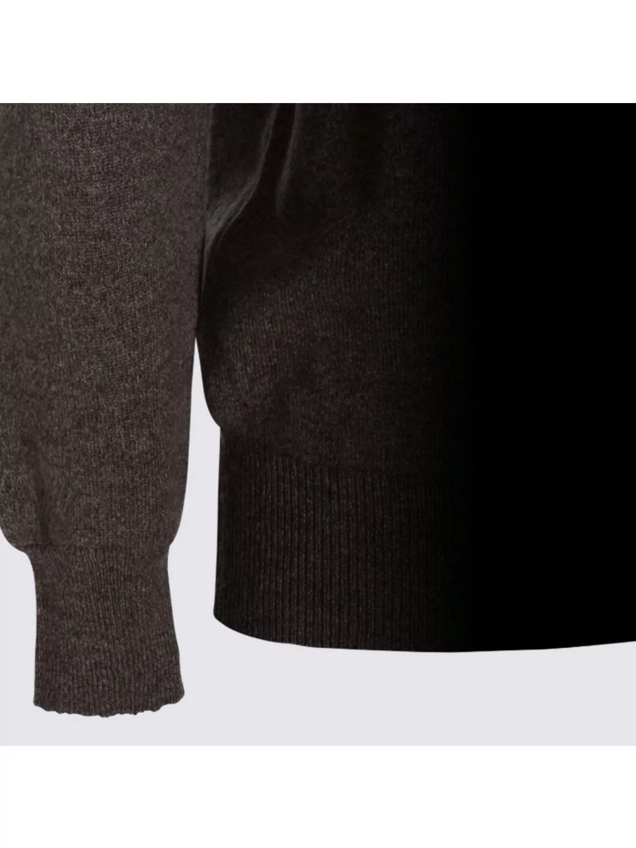Lardini Long Sleeve Crewneck Sweater With Ribbed Cuffs And Hem