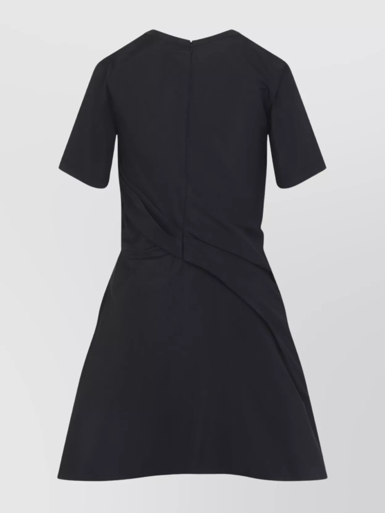 Loewe Mini Dress In Luxurious Polyester-silk Blend In Black