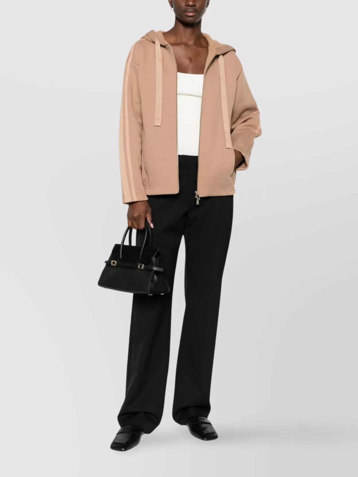 Max Mara Hooded Long Sleeve Sweatshirt And Pockets