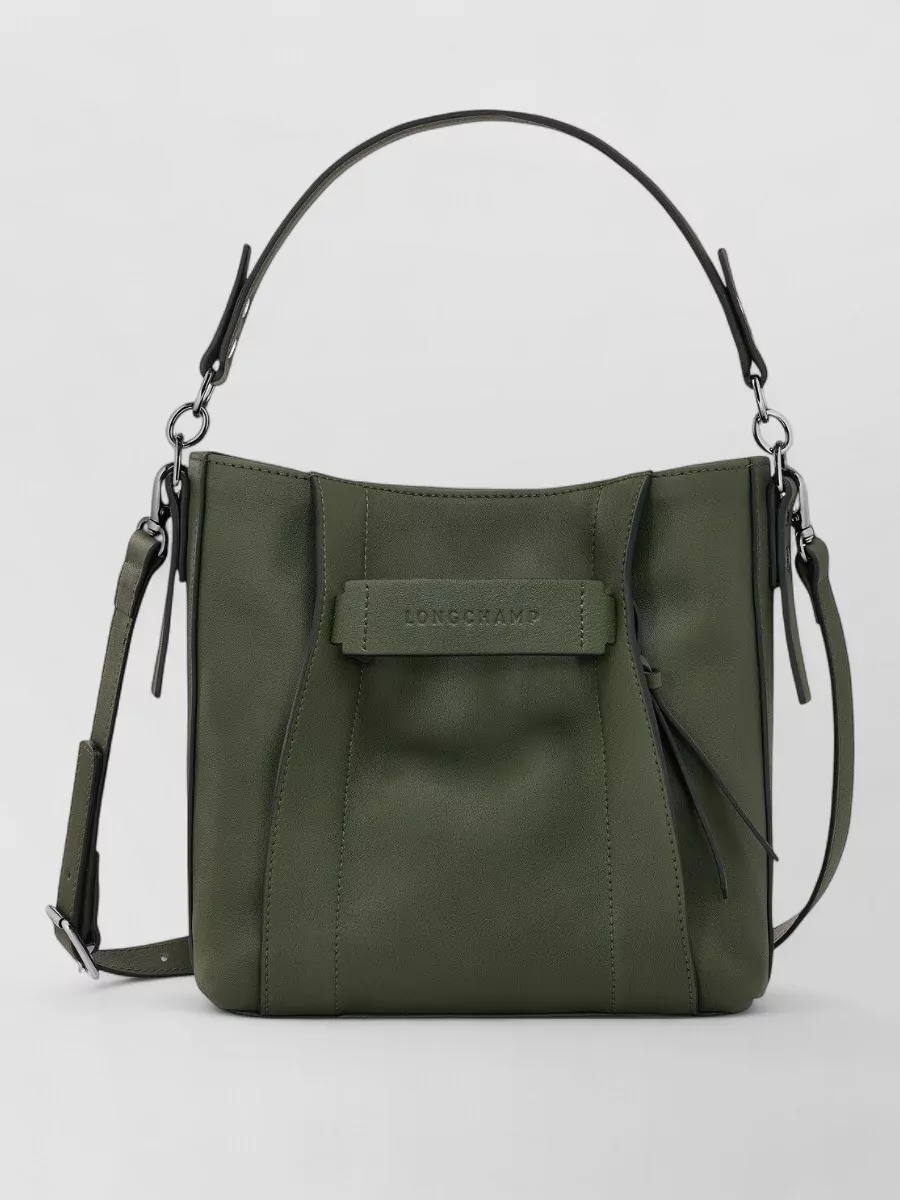 Longchamp calf leather bucket bag