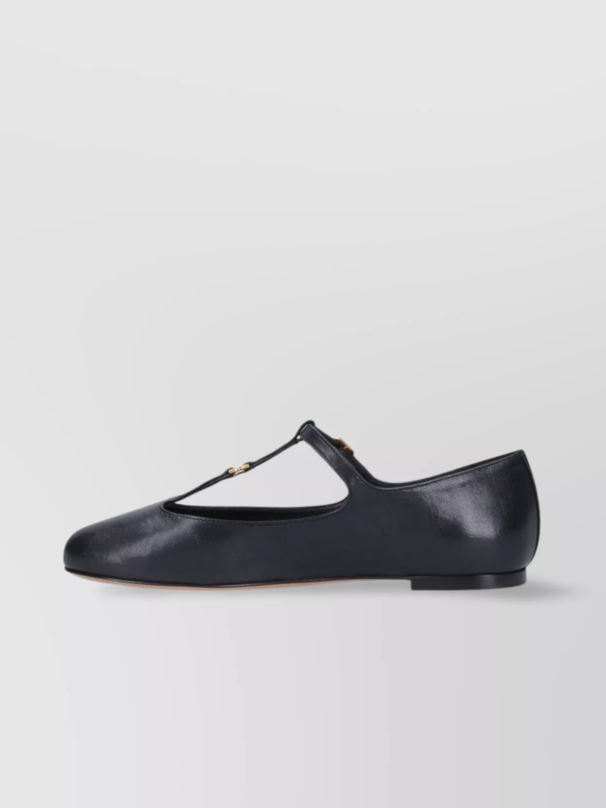 Chloé Round Toe T-Bar Strap Flat Sole Ballerina Shoes