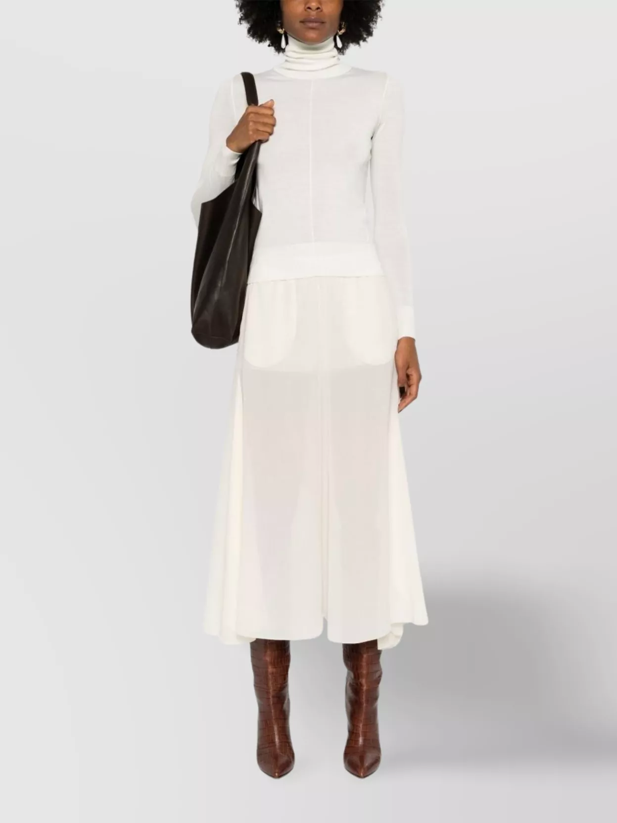 Shop Chloé Knit Sleeveless Roll Neck Top