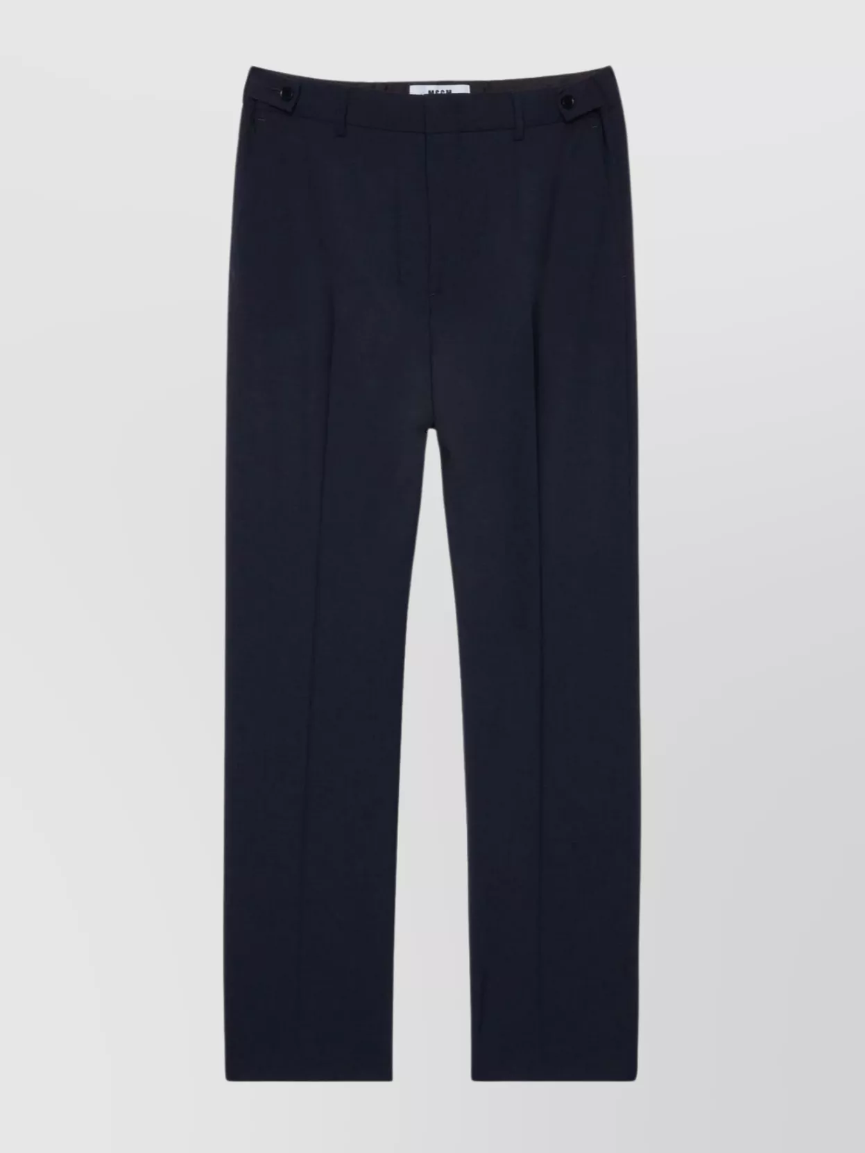 Msgm Tailored Trousers With Button And Pleat In Black