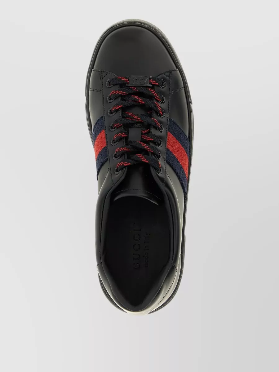 Gucci Leather Lace-Up Sneakers