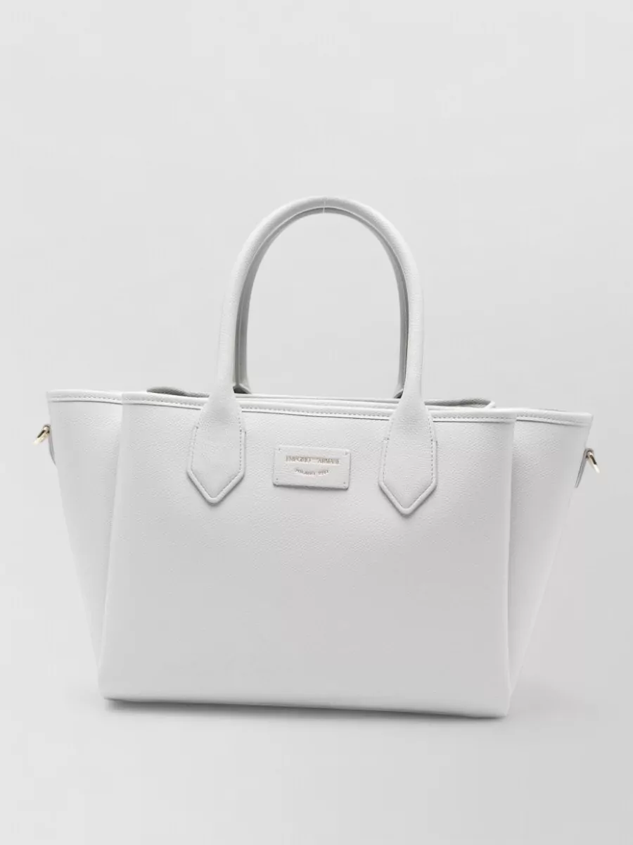 Emporio Armani grained shopping bag