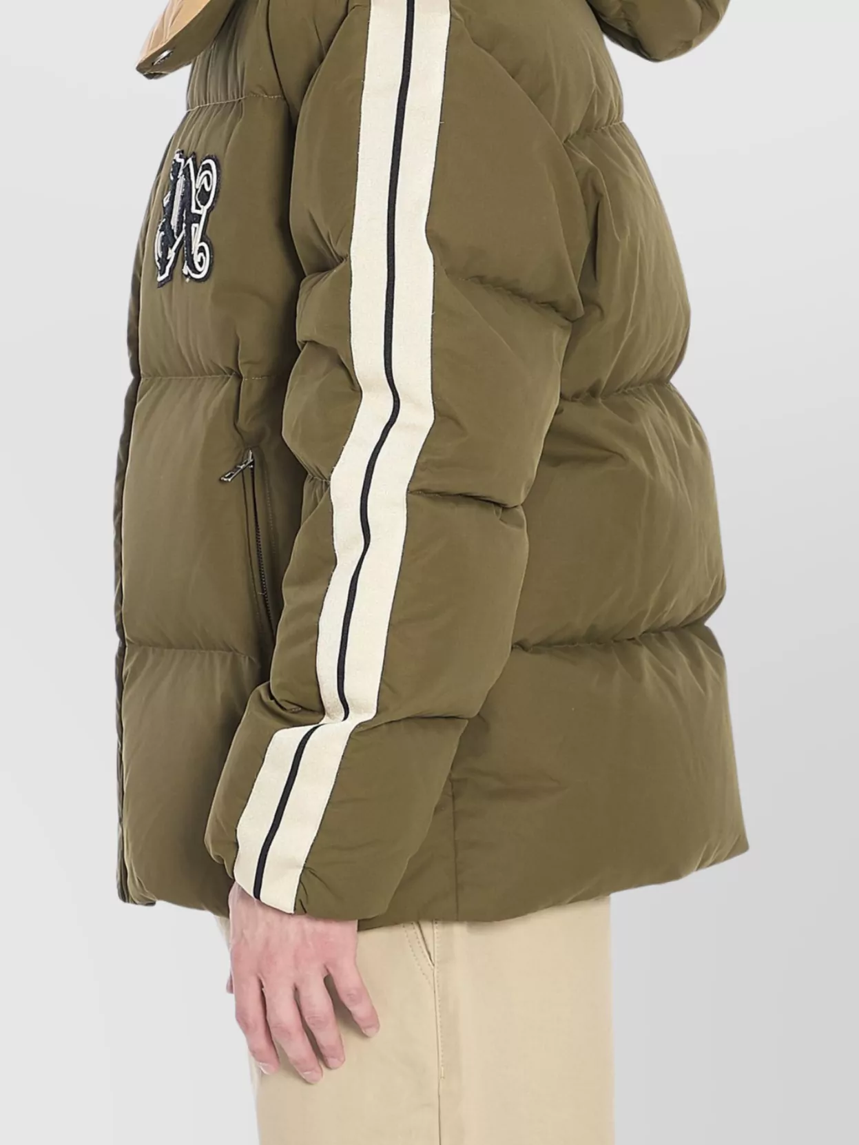 Palm Angels Monogram Puffer Jacket Detachable Hood