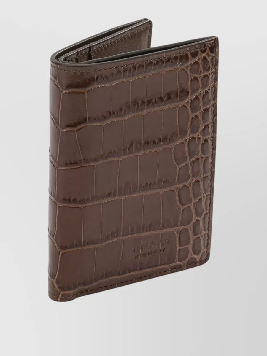 Tom Ford Exotic Line Folding Leather Card Holder