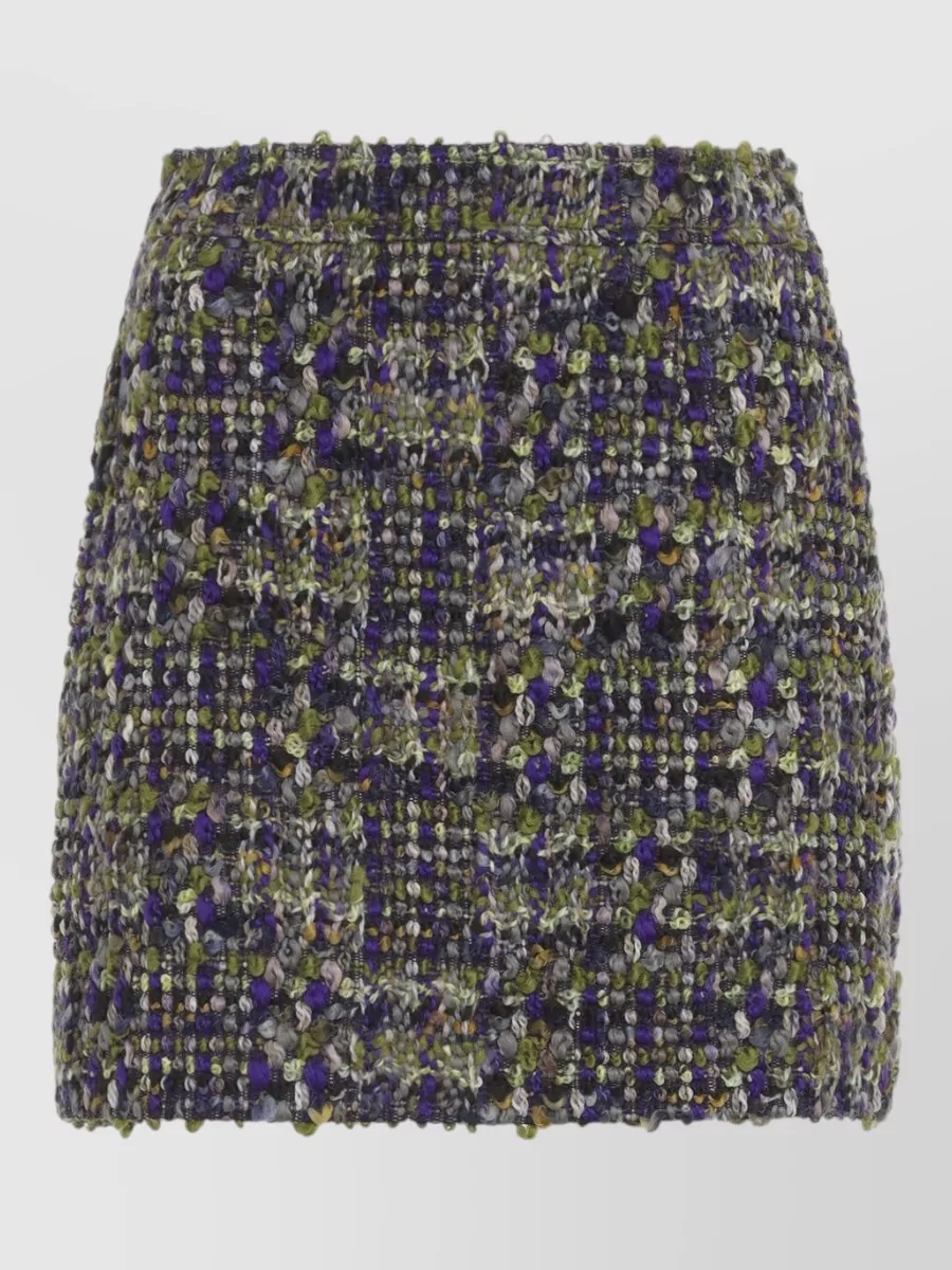Saint Laurent tweed high-rise mini skirt
