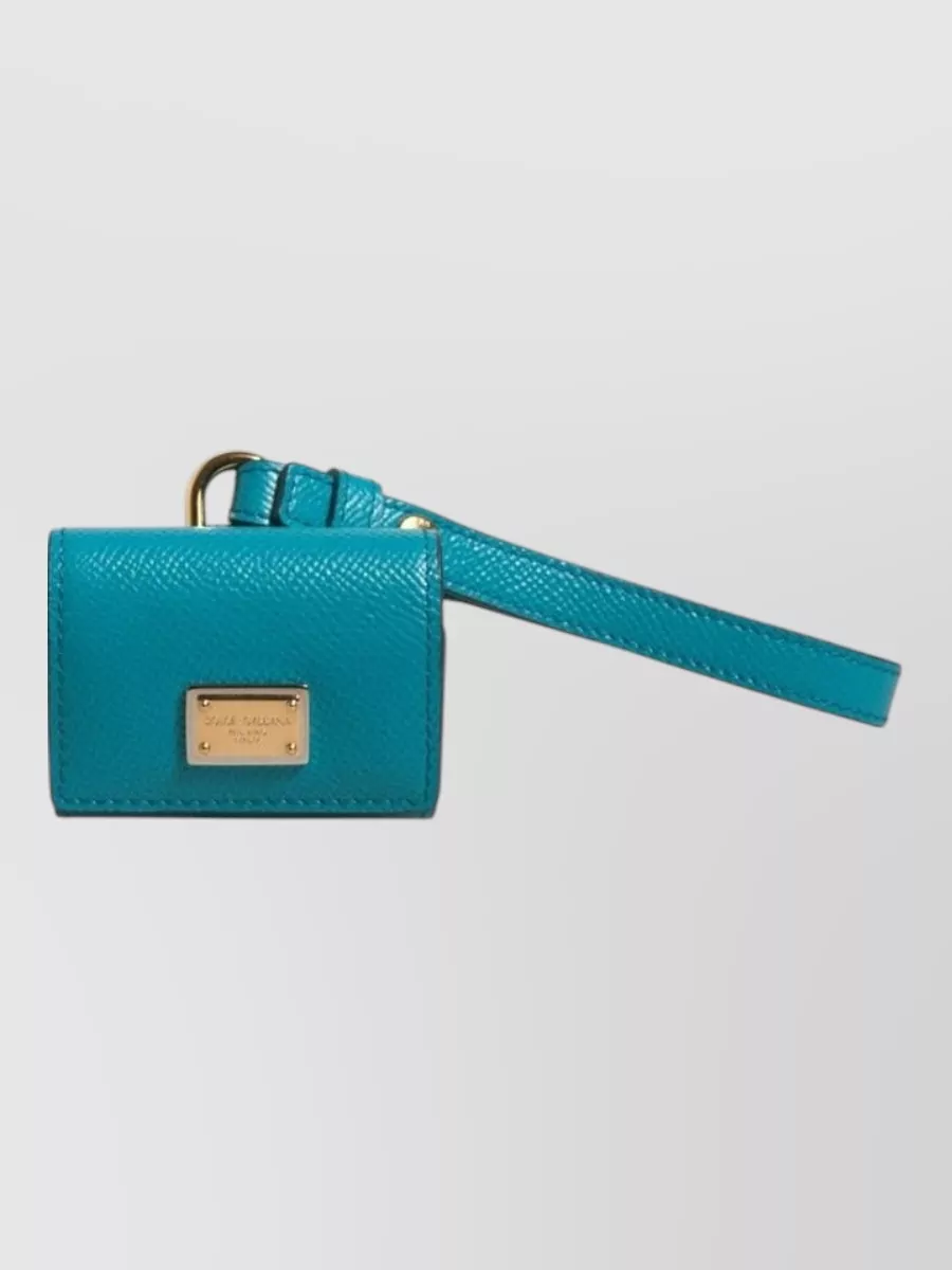Dolce&Gabbana Leather Logo-Plaque Airpods Case