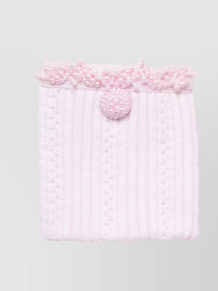 Self-Portrait Knee Length Dress V Neckline Long Sleeves