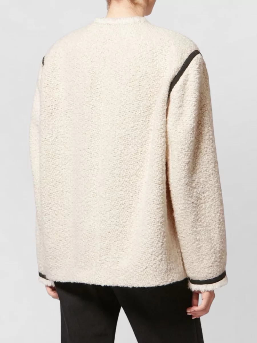 Isabel Marant Maylin Wool Blend Jacket Contrast Trim