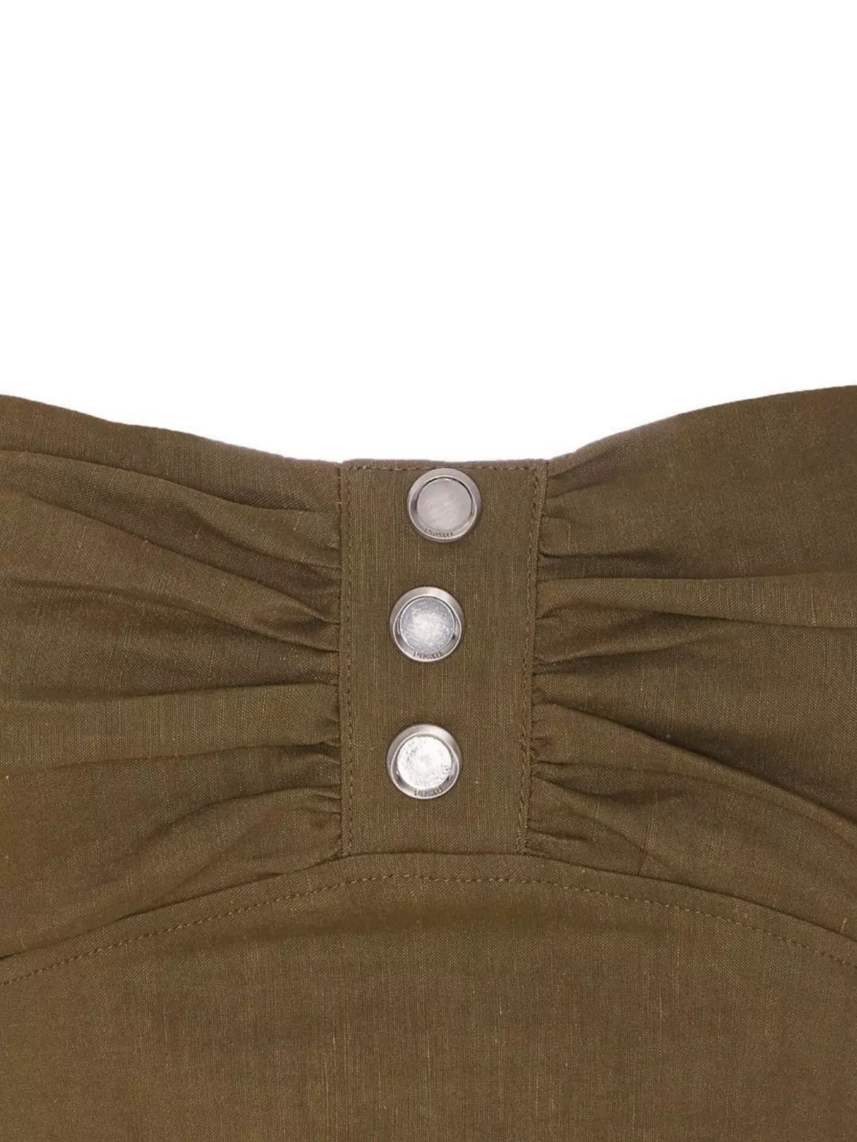 Pinko Crop Top Buttoned Front Ruched