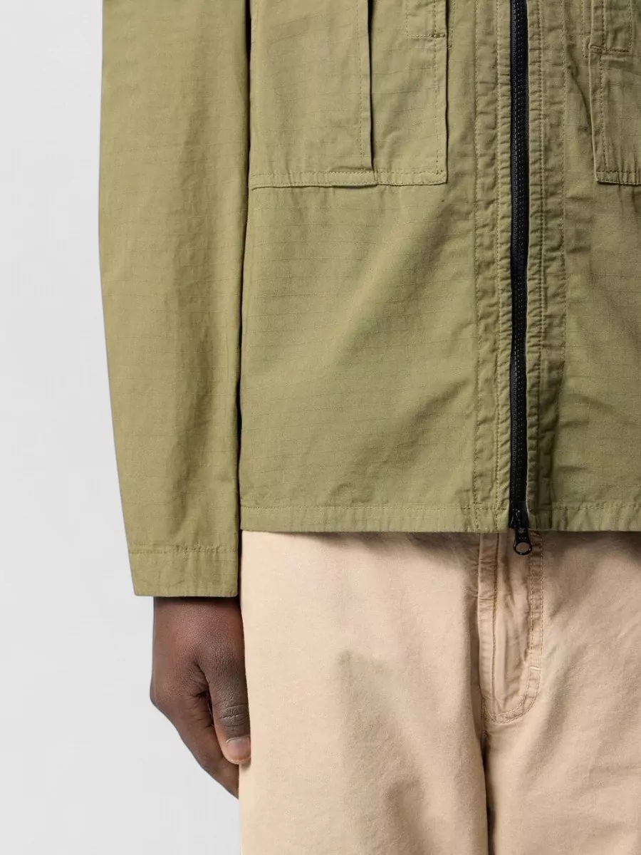 Stone Island Overshirt Comfort Fit Collared Front Pockets