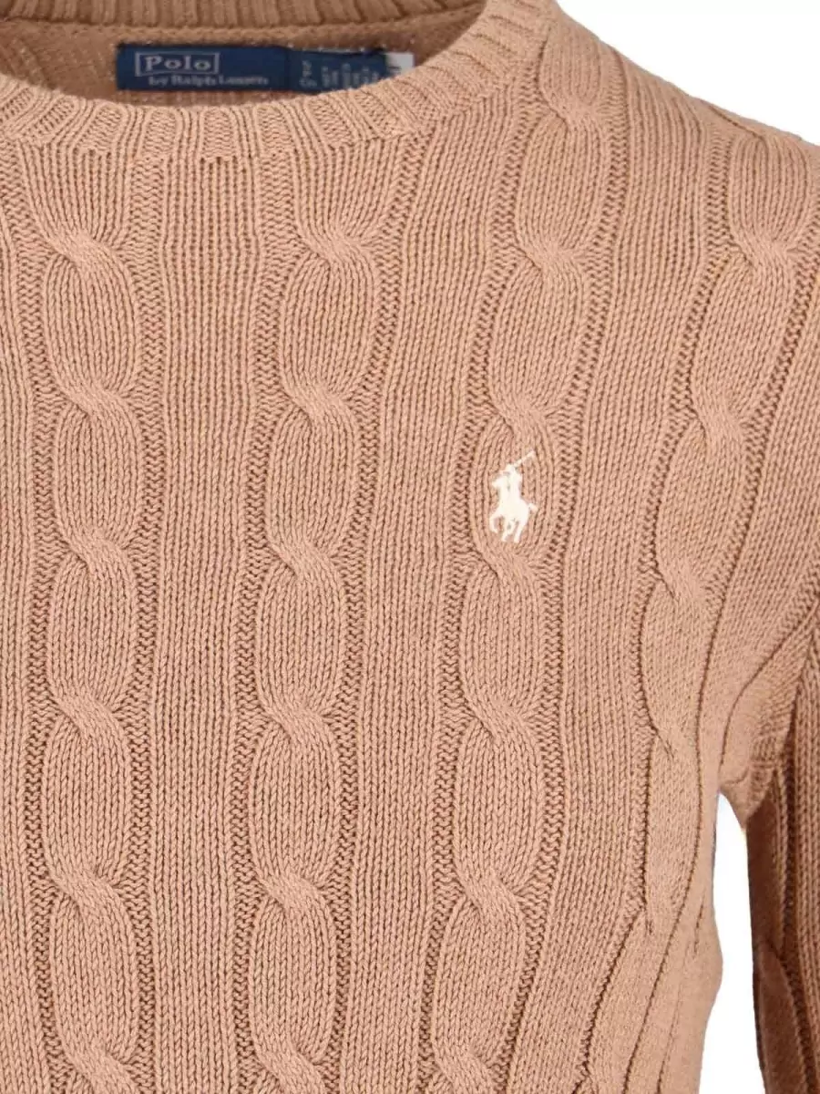 Polo Ralph Lauren Cotton Cable-Knit Slim-Fit Crewneck Jumper