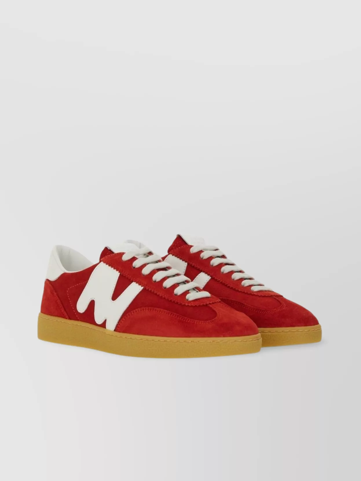 Msgm Retro Low-Top Suede Sneaker With Contrast Sole