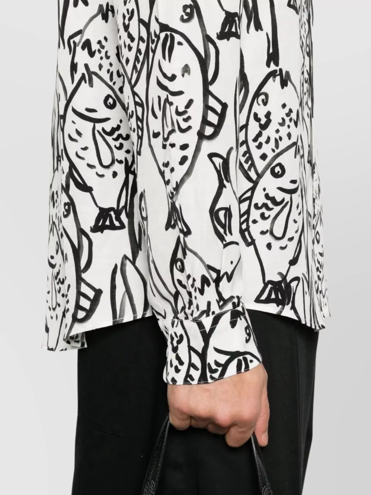 Jacquemus Fish Print Long Sleeve Shirt