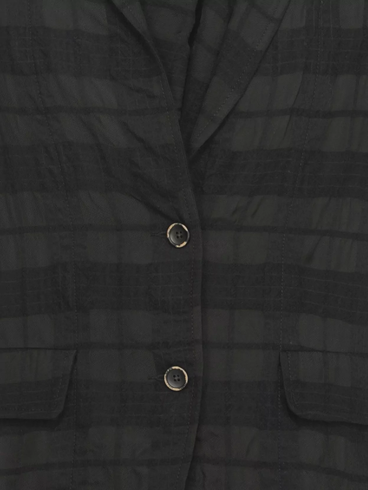 Uma Wang Long Blazer With Notched Lapels And Pockets
