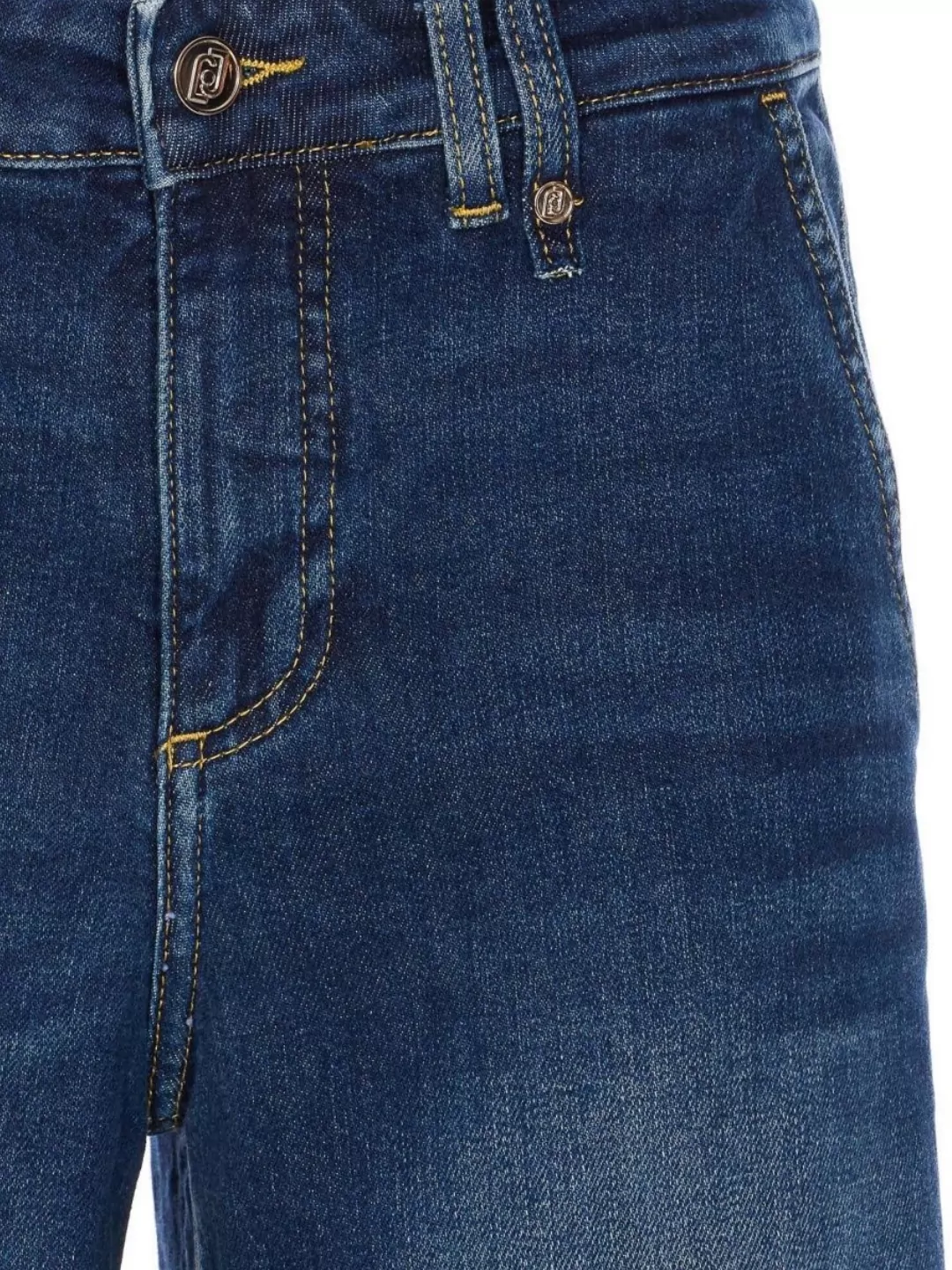 Liu •jo Flared Wide-leg Denim Jeans Trousers In Blue