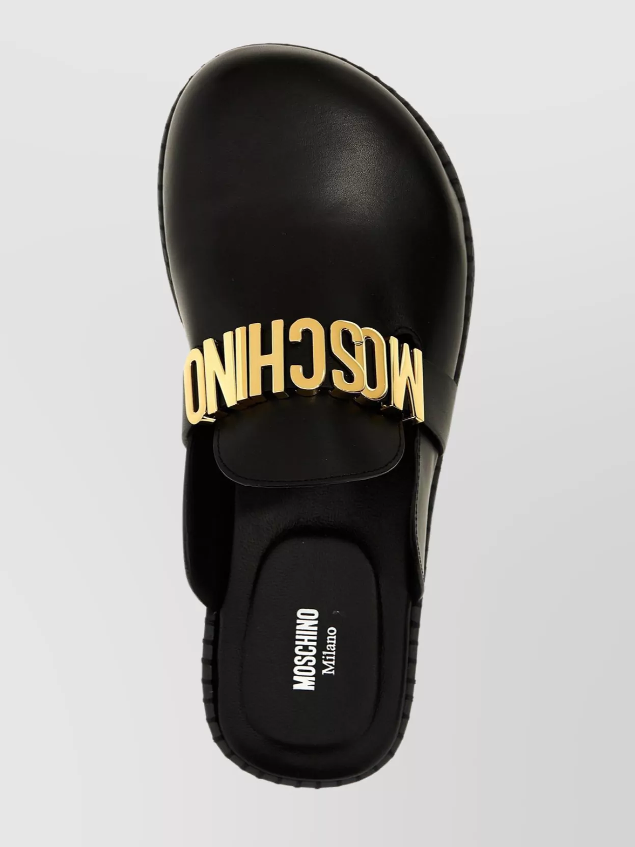 Moschino Flat Sole Open Back Sandals