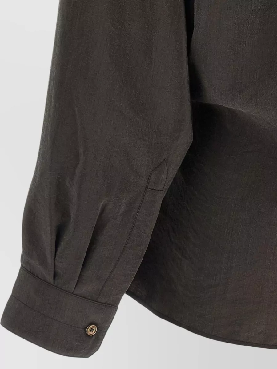 Lemaire Silk Asymmetric Draped Shirt