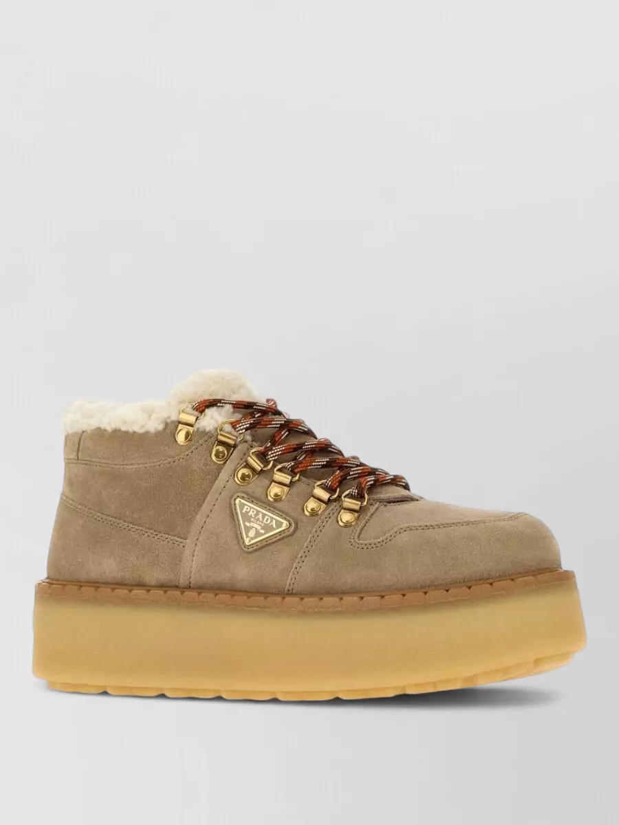 Prada suede leather boots